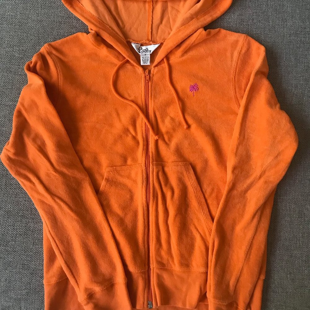 Lilly Pulitzer Full Zip Velour Hoodie Size S